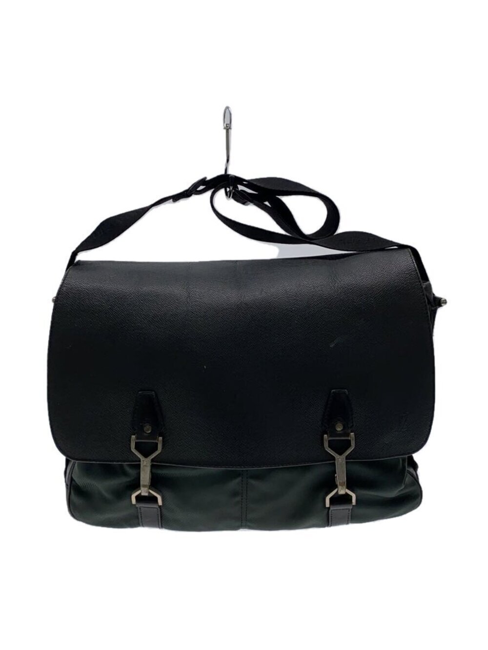 Louis Vuitton Delsu Taiga Black Leather Bag
